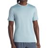 Gaiam Mens Everyday Basic Crewneck Top, Standard Fit, Stretch Midweight Material(Slate)