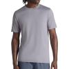 Gaiam Mens Everyday Basic Crewneck Top, Standard Fit, Stretch Midweight Material(Sleet)