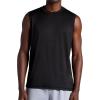 Gaiam Mens Everyday Basic Muscle Tank Top, Standard Fit, Stretch Midweight Material(Black)