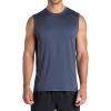 Gaiam Mens Everyday Basic Muscle Tank Top, Standard Fit, Stretch Midweight Material(Cool Grey)