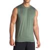Gaiam Mens Everyday Basic Muscle Tank Top, Standard Fit, Stretch Midweight Material(Duck Green Heather)
