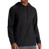 Gaiam Men’s Lotus Oblong Hoodie, Relaxed Fit, Stretch Heavyweight Terry Material(Black)