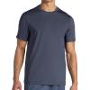 Gaiam Mens Omtech Short Sleeve Crewneck T-Shirt, Standard Fit, Stretch Lightweight Performance Material(Cool Grey)