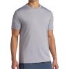 Gaiam Mens Omtech Short Sleeve Crewneck T-Shirt, Standard Fit, Stretch Lightweight Performance Material(Sleet)