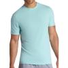 Gaiam Mens Stretch Tech T-Shirt, Standard Fit, Stretch Midweight Performance Material(Pastel Turq)