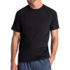 Gaiam Mens Supine Crewneck Top, Relaxed Fit, Stretch Midweight Material(Black)