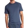 Gaiam Mens Supine Crewneck Top, Relaxed Fit, Stretch Midweight Material(Cool Grey)