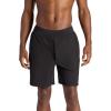 Gaiam Men’s Upside 7” Short with Liner, Standard Fit, Stretch Lightweight Material, Moisture-Wicking(Black)