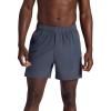 Gaiam Men’s Veda 5” Short with Brief, Standard Fit, Stretch Lightweight Material(Cool Grey)