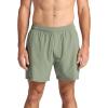 Gaiam Men’s Veda 5” Short with Brief, Standard Fit, Stretch Lightweight Material(Sea Spray)