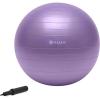 Gaiam Total Body Exercise Balance Stability Yoga Ball, Anti-Burst with Air Pump for Home, Office Chair, and Fitness – Various Sizes(Purple)