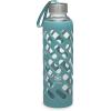 Gaiam Water Bottle Sure-Grip Glass Bottle with Protective Silicone Sleeve, 20 oz(Viridian)