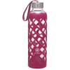 Gaiam Water Bottle Sure-Grip Glass Bottle with Protective Silicone Sleeve, 20 oz(Wild Berry)