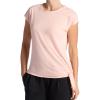 Gaiam Womens Burnout Tie Crewneck T-Shirt with Adjustable Hem, Relaxed Fit, Lightweight Breathable Material(Peach Melba)
