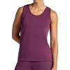 Gaiam Womens Hudson Scoop Neck Tank Top, Relaxed Fit, Stretch Midweight Material, High-Low Hem(Mauve Wine)