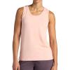 Gaiam Womens Hudson Scoop Neck Tank Top, Relaxed Fit, Stretch Midweight Material, High-Low Hem(Peach Melba)