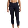 Gaiam Womens Om High-Rise Pocket Capri Pant, Slim Cropped Fit, 22” Inseam, Moisture-Wicking(Black (Tap Shoe))