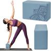 Gaiam Yoga Block – Supportive Latex-Free Eva Foam – Soft Non-Slip Surface with Beveled Edges for Yoga, Pilates, Meditation – Yoga Accessories for Stability, Balance, Deepen Stretches(Blue Shadow Point)