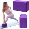 Gaiam Yoga Block – Supportive Latex-Free Eva Foam – Soft Non-Slip Surface with Beveled Edges for Yoga, Pilates, Meditation – Yoga Accessories for Stability, Balance, Deepen Stretches(Deep Purple)
