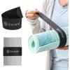 Gaiam Yoga Mat Strap Slap Band – Keeps Your Mat Tightly Rolled and Secure with One Snap – Strong Clasp for Yoga Mat Storage and Travel – Fits Most Size Mats (20″L x 1.5″W), Black
