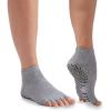 Gaiam Yoga Socks – Toeless Grippy Non Slip Sticky Grip Accessories for Women & Men(Heather Grey/Black)