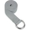 Gaiam Yoga Strap Premium Athletic Stretch Band with Adjustable Metal D-Ring Buckle Loop | Exercise & Fitness Stretching for Yoga, Pilates, Physical Therapy, Dance, Gym Workouts(Granite Storm)