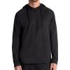 Gaiam mens Restorative Hoodie, Relaxed Fit, Stretch Heavyweight Fleece Material(Black)