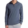 Gaiam mens Serenity Flow Long Sleeve Cowl Neck Quarter-zip Hoodie, Standard Fit, Stretch Midweight Material(Cool Grey Heather)