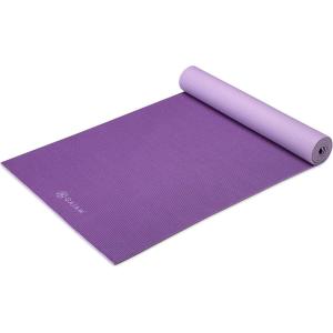 Gaiam Solid Color Yoga Mat, Non Slip Exercise & Fitness Mat for All Types of Yoga, Pilates & Floor Exercises(Plum/Jam)