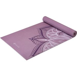 Gaiam Yoga Mat – Premium 5mm Print Thick Non Slip Exercise & Fitness Mat for All Types of Yoga, Pilates & Floor Workouts (68″ x 24″ x 5mm)(Violet Blush Point)