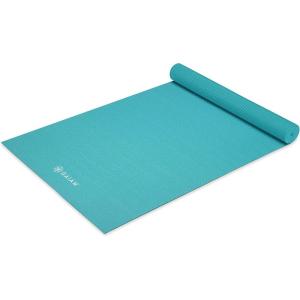 Gaiam Yoga Mat – Premium 5mm Solid Thick Non Slip Exercise & Fitness Mat for All Types of Yoga, Pilates & Floor Workouts (68″ x 24″ x 5mm)(Light Blue)