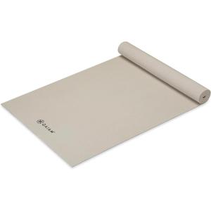 Gaiam Yoga Mat – Premium 5mm Solid Thick Non Slip Exercise & Fitness Mat for All Types of Yoga, Pilates & Floor Workouts (68″ x 24″ x 5mm)(Sandstone)