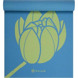 Gaiam Yoga Mat – Premium 6mm Print Extra Thick Non Slip Exercise & Fitness Mat for All Types of Yoga, Pilates & Floor Workouts (68″L x 24″W x 6mm Thick)(Lime Blue)