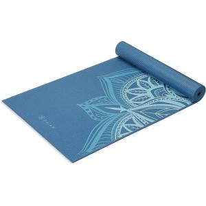 Gaiam Yoga Mat – Premium 6mm Print Extra Thick Non Slip Exercise & Fitness Mat for All Types of Yoga, Pilates & Floor Workouts (68″L x 24″W x 6mm Thick)(Indigo Point)