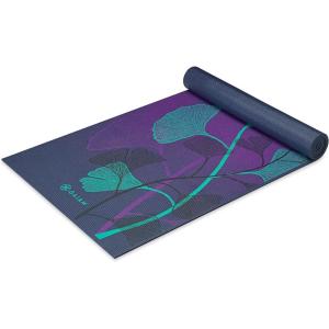 Gaiam Yoga Mat – Premium 6mm Print Extra Thick Non Slip Exercise & Fitness Mat for All Types of Yoga, Pilates & Floor Workouts (68″L x 24″W x 6mm Thick)(Lily Shadows)