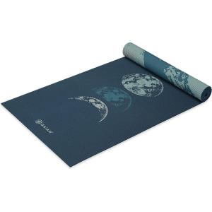 Gaiam Yoga Mat – Premium 6mm Print Reversible Extra Thick Non Slip Exercise & Fitness Mat for All Types of Yoga, Pilates & Floor Workouts (68″ x 24″ x 6mm Thick)(Lunar Wave)