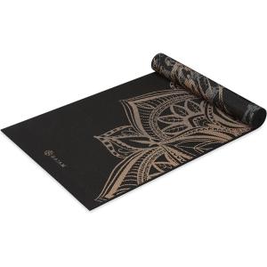 Gaiam Yoga Mat – Premium 6mm Print Reversible Extra Thick Non Slip Exercise & Fitness Mat for All Types of Yoga, Pilates & Floor Workouts (68″ x 24″ x 6mm Thick)(Marbled Bronze Medallion)
