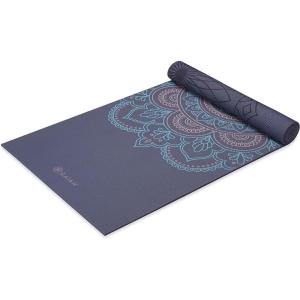 Gaiam Yoga Mat – Premium 6mm Print Reversible Extra Thick Non Slip Exercise & Fitness Mat for All Types of Yoga, Pilates & Floor Workouts (68″ x 24″ x 6mm Thick)(Purple Illusion)