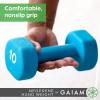 Gaiam Dumbbell Hand Weight (Sold in Singles) – Neoprene Coated Exercise & Fitness Dumbbell for Home Gym Workouts and Strength Training – Free Weights for Women and Men (3lb, Purple)