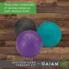 Gaiam Restore Hand Therapy Exercise Ball Kit – 3-Level Hand Grip Strengthener Massage Balls (Soft, Medium, Firm) for Physical Therapy & Hand Pain Relief, Ease Muscle Tension with Hand Balls – Set of 3