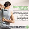 Gaiam Restore Massage Stick Roller – (Dimensions: 19″L) Foam Cushioned Performance Hand Held Muscle Massager | Comfort Grip Handles | Solid Steel Construction