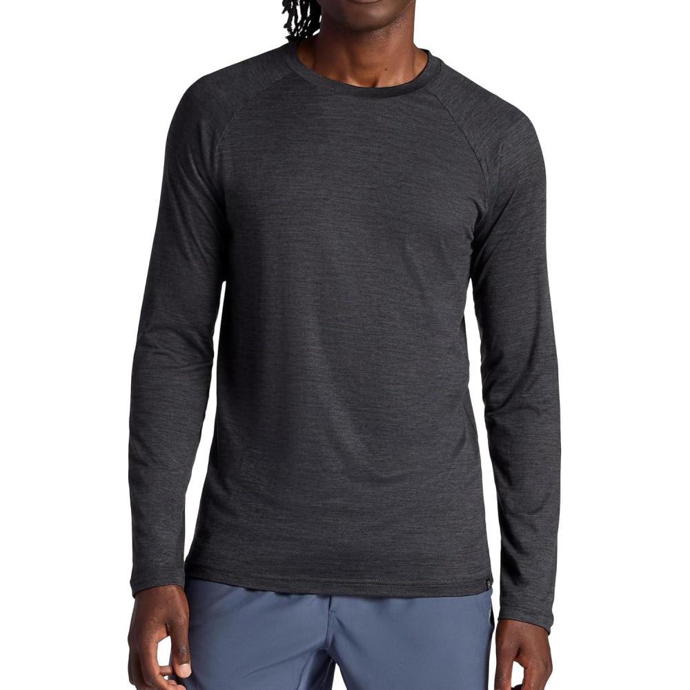 imageGaiam Mens Everyday Basic Long Sleeve Crewneck Top Standard Fit Stretch Midweight MaterialBrown