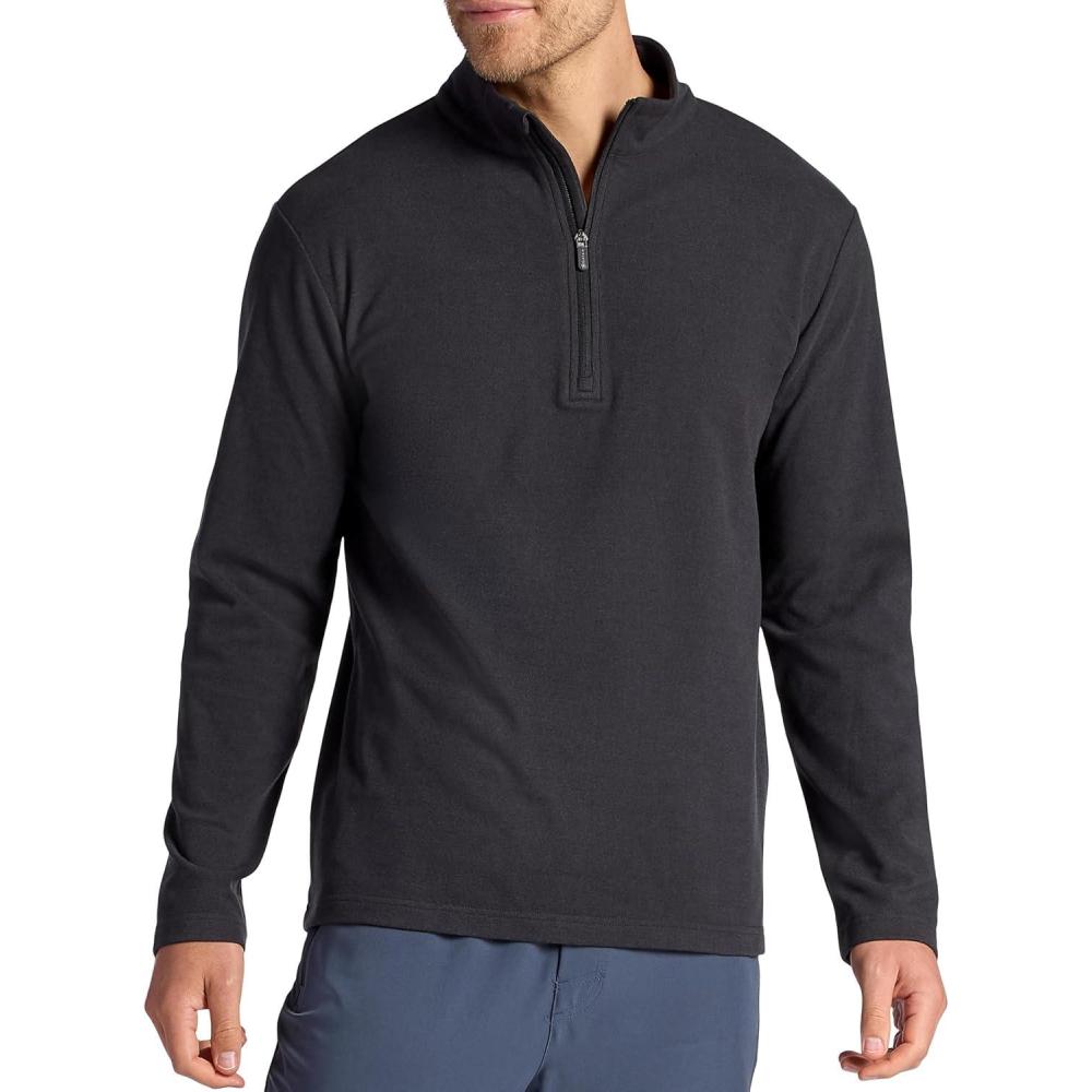 imageGaiam mens Reform Long Sleeve Quarterzip Standard Fit Stretch Midweight MaterialBlack