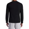 Gaiam Mens Cozy & Cool Henley Shirt, Standard Fit, Stretch Midweight Micro Waffle Jacquard Material(Black)