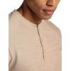 Gaiam Mens Cozy & Cool Henley Shirt, Standard Fit, Stretch Midweight Micro Waffle Jacquard Material(Humus Heather)