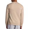 Gaiam Mens Cozy & Cool Henley Shirt, Standard Fit, Stretch Midweight Micro Waffle Jacquard Material(Humus Heather)
