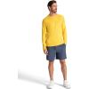 Gaiam Mens Everyday Basic Long Sleeve Crewneck Top, Standard Fit, Stretch Midweight Material(Court Heather)