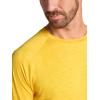Gaiam Mens Everyday Basic Long Sleeve Crewneck Top, Standard Fit, Stretch Midweight Material(Court Heather)