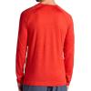 Gaiam Mens Everyday Basic Long Sleeve Crewneck Top, Standard Fit, Stretch Midweight Material(Molten Lava Heather)