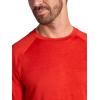 Gaiam Mens Everyday Basic Long Sleeve Crewneck Top, Standard Fit, Stretch Midweight Material(Molten Lava Heather)